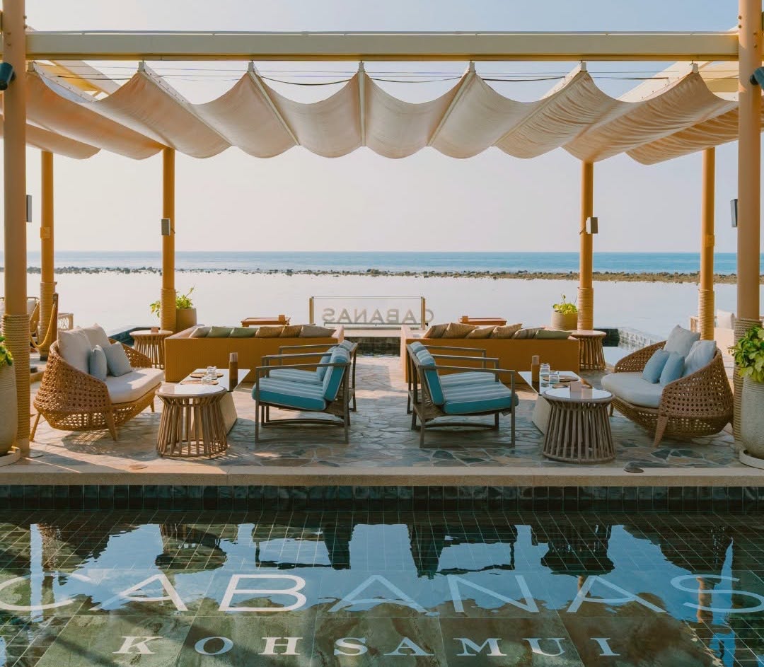 Cabanas is a beautiful beach club suited for couples and groups in the heart of Chaweng Beac